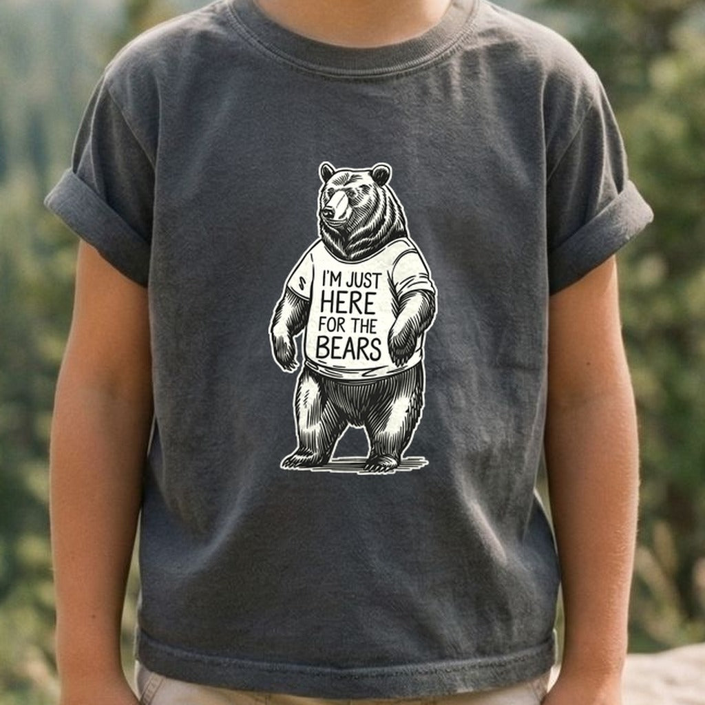 I'm Just Here for the Bears Kids Cotton T-Shirt