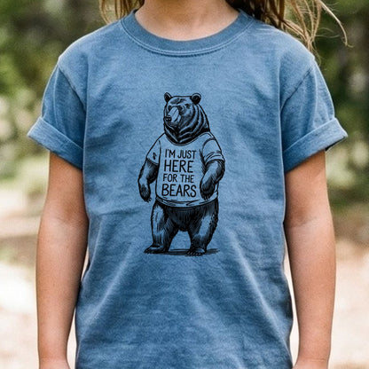 I'm Just Here for the Bears Kids Cotton T-Shirt