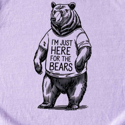 I'm Just Here for the Bears Kids Cotton T-Shirt