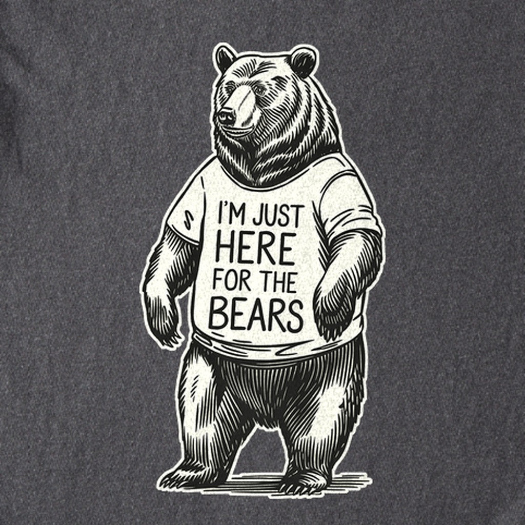 I'm Just Here for the Bears Kids Cotton T-Shirt