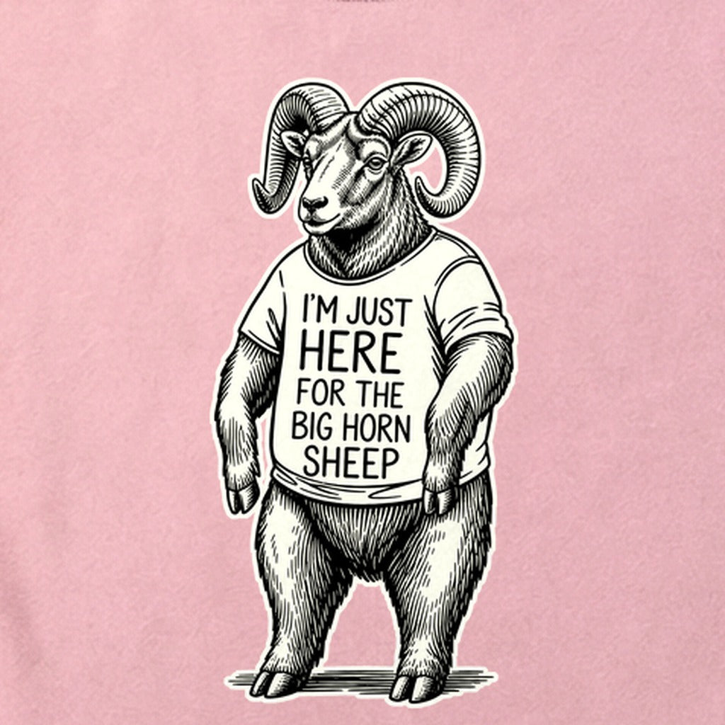 I'm Just Here for the Big Horn Sheep Cotton T-Shirt