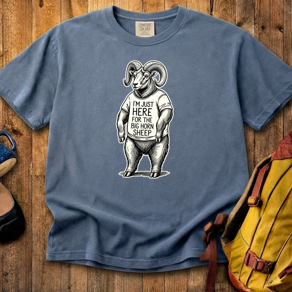 I'm Just Here for the Big Horn Sheep Cotton T-Shirt