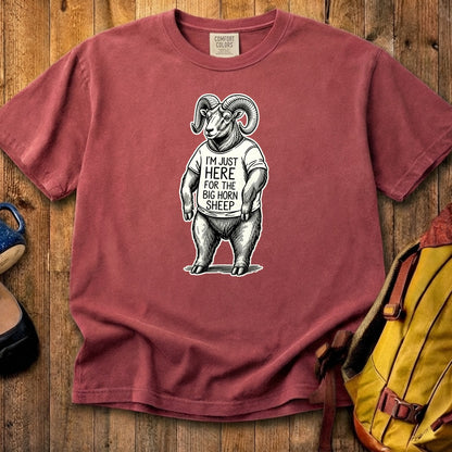 I'm Just Here for the Big Horn Sheep Cotton T-Shirt