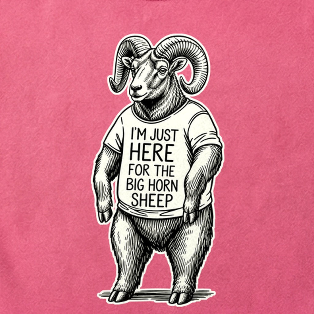 I'm Just Here for the Big Horn Sheep Cotton T-Shirt