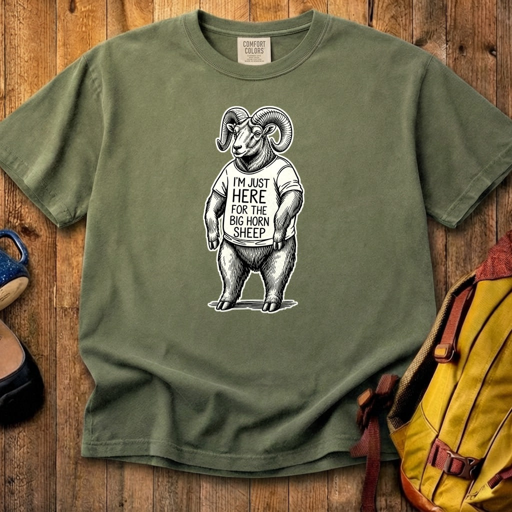 I'm Just Here for the Big Horn Sheep Cotton T-Shirt