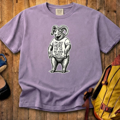 I'm Just Here for the Big Horn Sheep Cotton T-Shirt