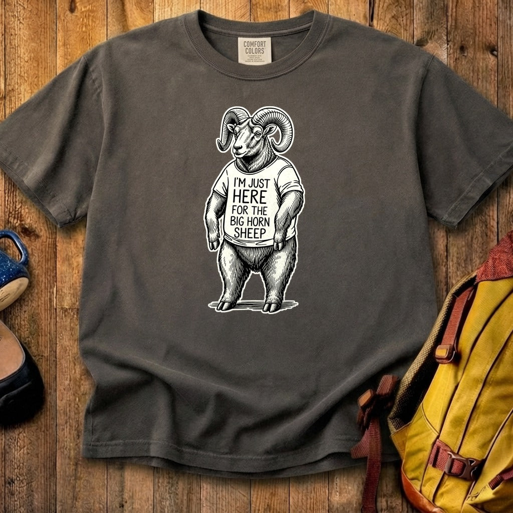 I'm Just Here for the Big Horn Sheep Cotton T-Shirt