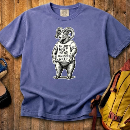 I'm Just Here for the Big Horn Sheep Cotton T-Shirt