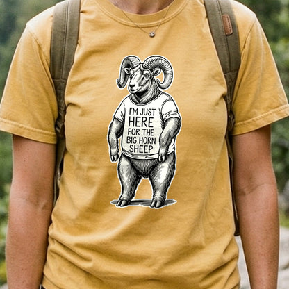 I'm Just Here for the Big Horn Sheep Cotton T-Shirt