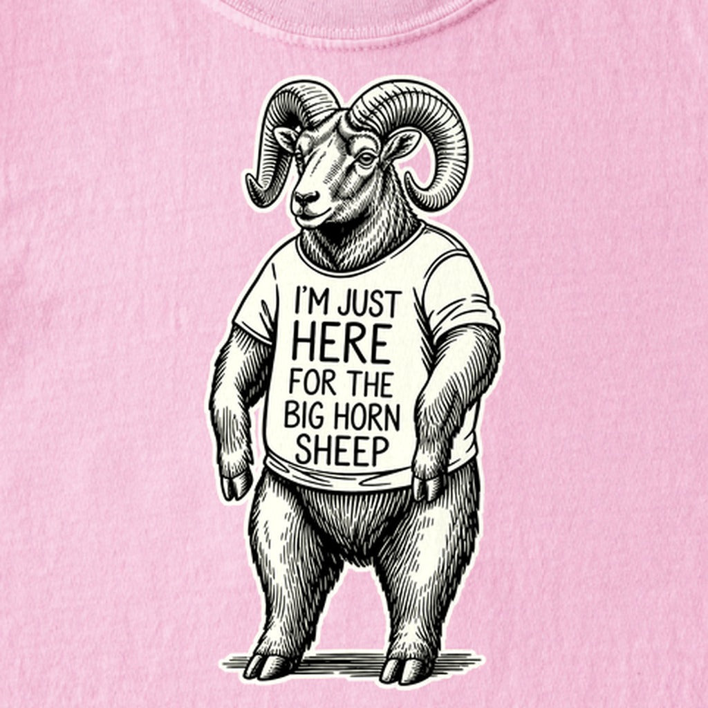 I'm Just Here for the Big Horn Sheep Kids Cotton T-Shirt