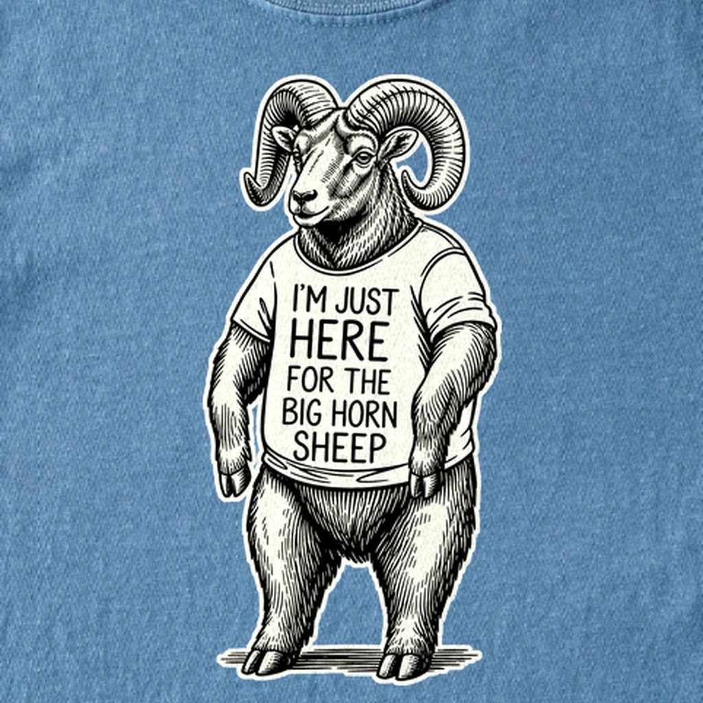 I'm Just Here for the Big Horn Sheep Kids Cotton T-Shirt
