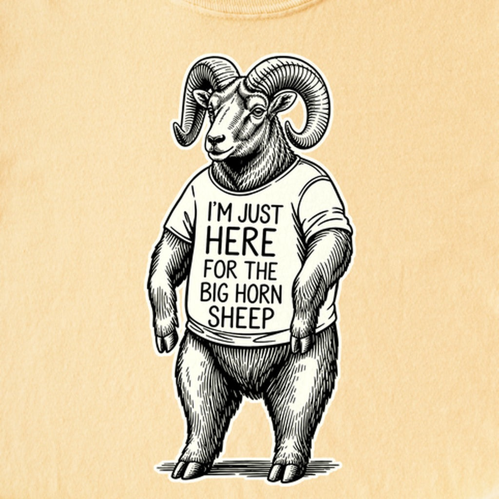 I'm Just Here for the Big Horn Sheep Kids Cotton T-Shirt
