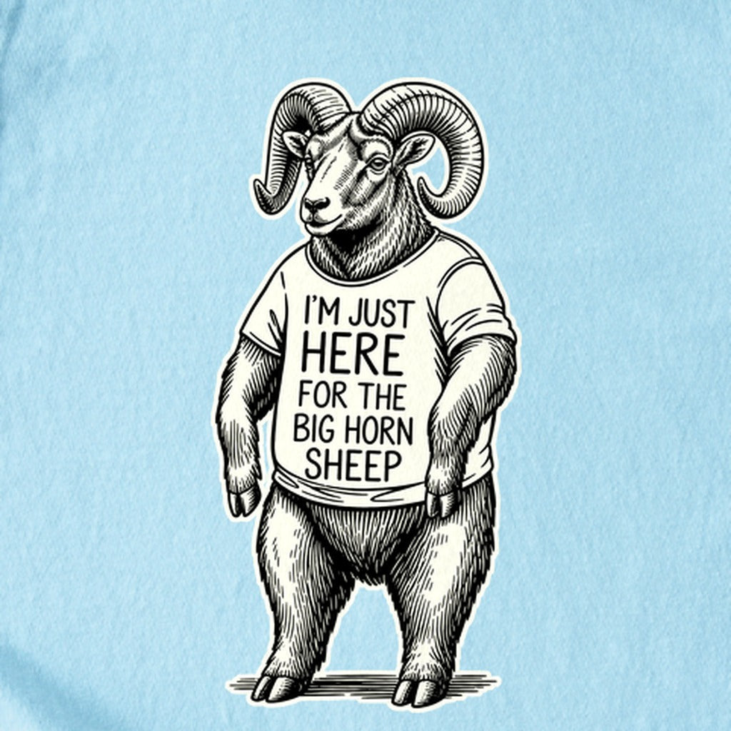 I'm Just Here for the Big Horn Sheep Kids Cotton T-Shirt