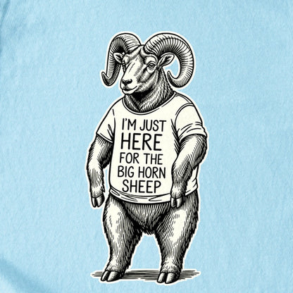 I'm Just Here for the Big Horn Sheep Kids Cotton T-Shirt
