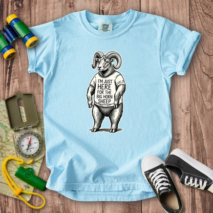 I'm Just Here for the Big Horn Sheep Kids Cotton T-Shirt