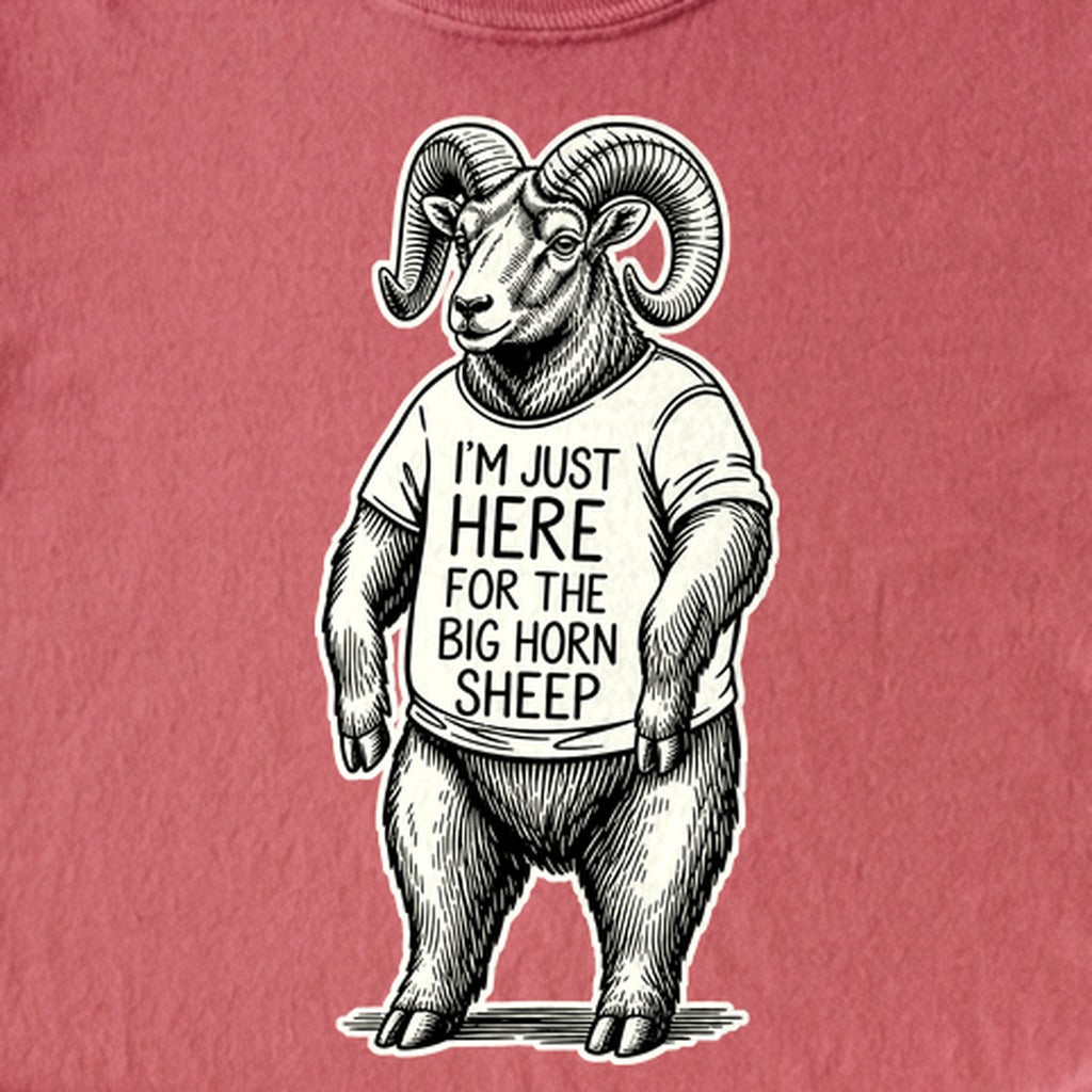 I'm Just Here for the Big Horn Sheep Kids Cotton T-Shirt