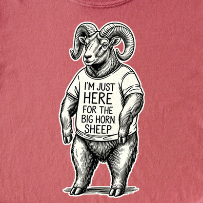 I'm Just Here for the Big Horn Sheep Kids Cotton T-Shirt