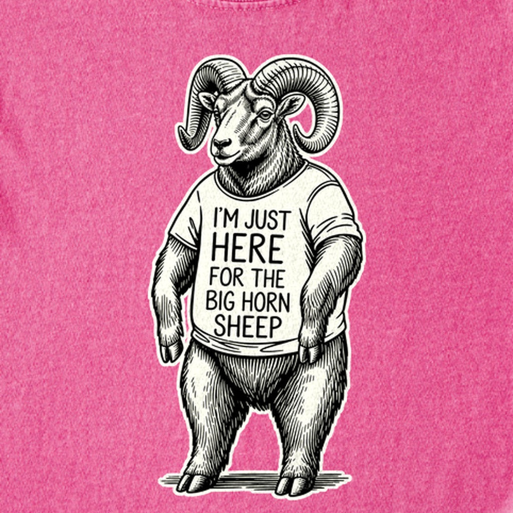 I'm Just Here for the Big Horn Sheep Kids Cotton T-Shirt