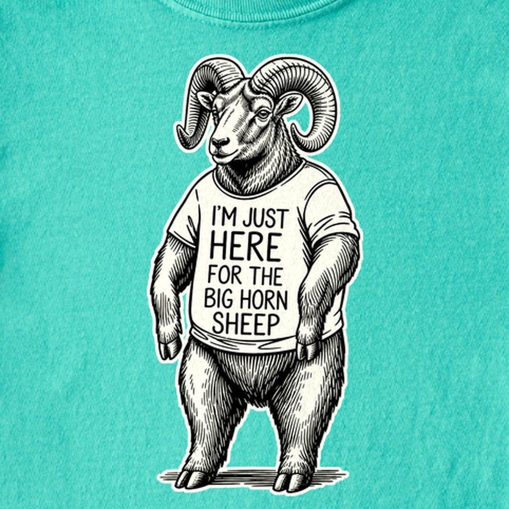 I'm Just Here for the Big Horn Sheep Kids Cotton T-Shirt