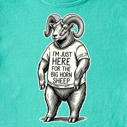 I'm Just Here for the Big Horn Sheep Kids Cotton T-Shirt