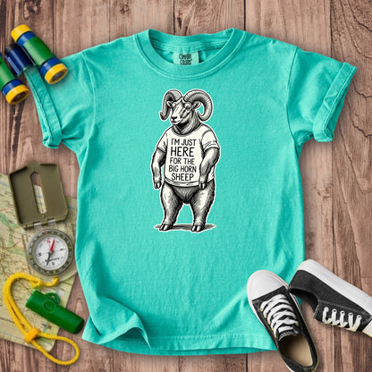 I'm Just Here for the Big Horn Sheep Kids Cotton T-Shirt