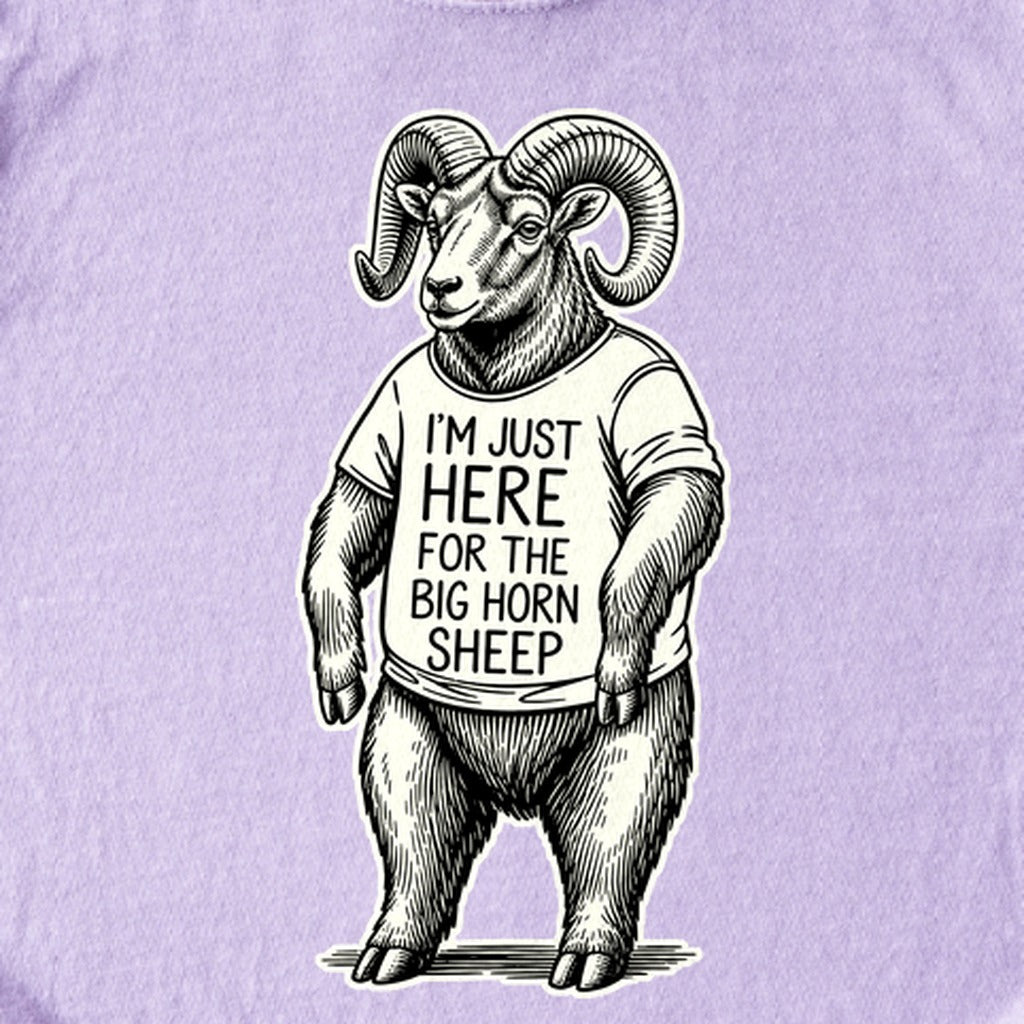 I'm Just Here for the Big Horn Sheep Kids Cotton T-Shirt