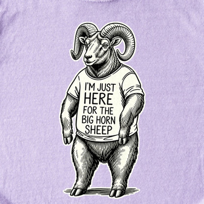 I'm Just Here for the Big Horn Sheep Kids Cotton T-Shirt