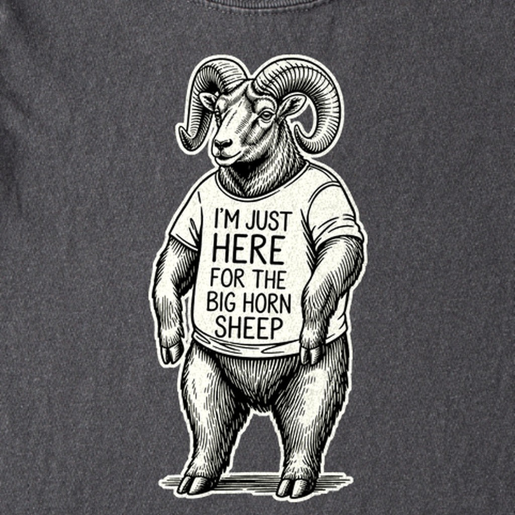 I'm Just Here for the Big Horn Sheep Kids Cotton T-Shirt