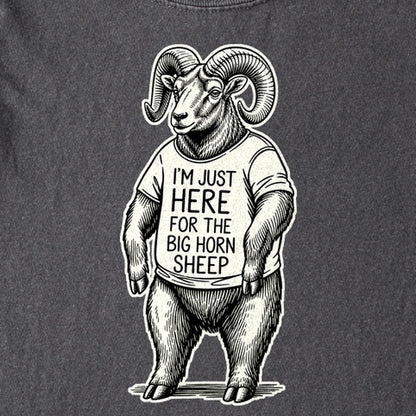 I'm Just Here for the Big Horn Sheep Kids Cotton T-Shirt
