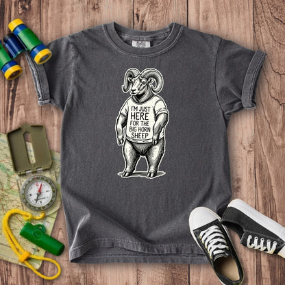 I'm Just Here for the Big Horn Sheep Kids Cotton T-Shirt