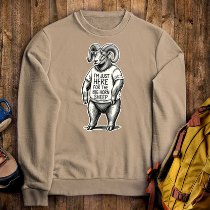 I'm Just Here for the Big Horn Sheep Crewneck Sweatshirt