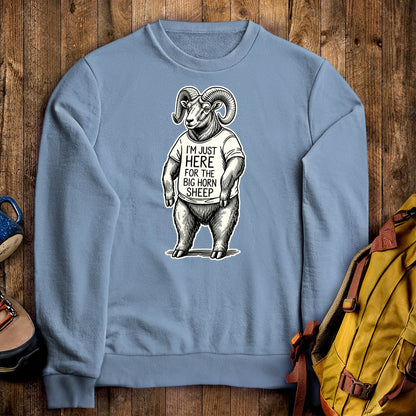 I'm Just Here for the Big Horn Sheep Crewneck Sweatshirt