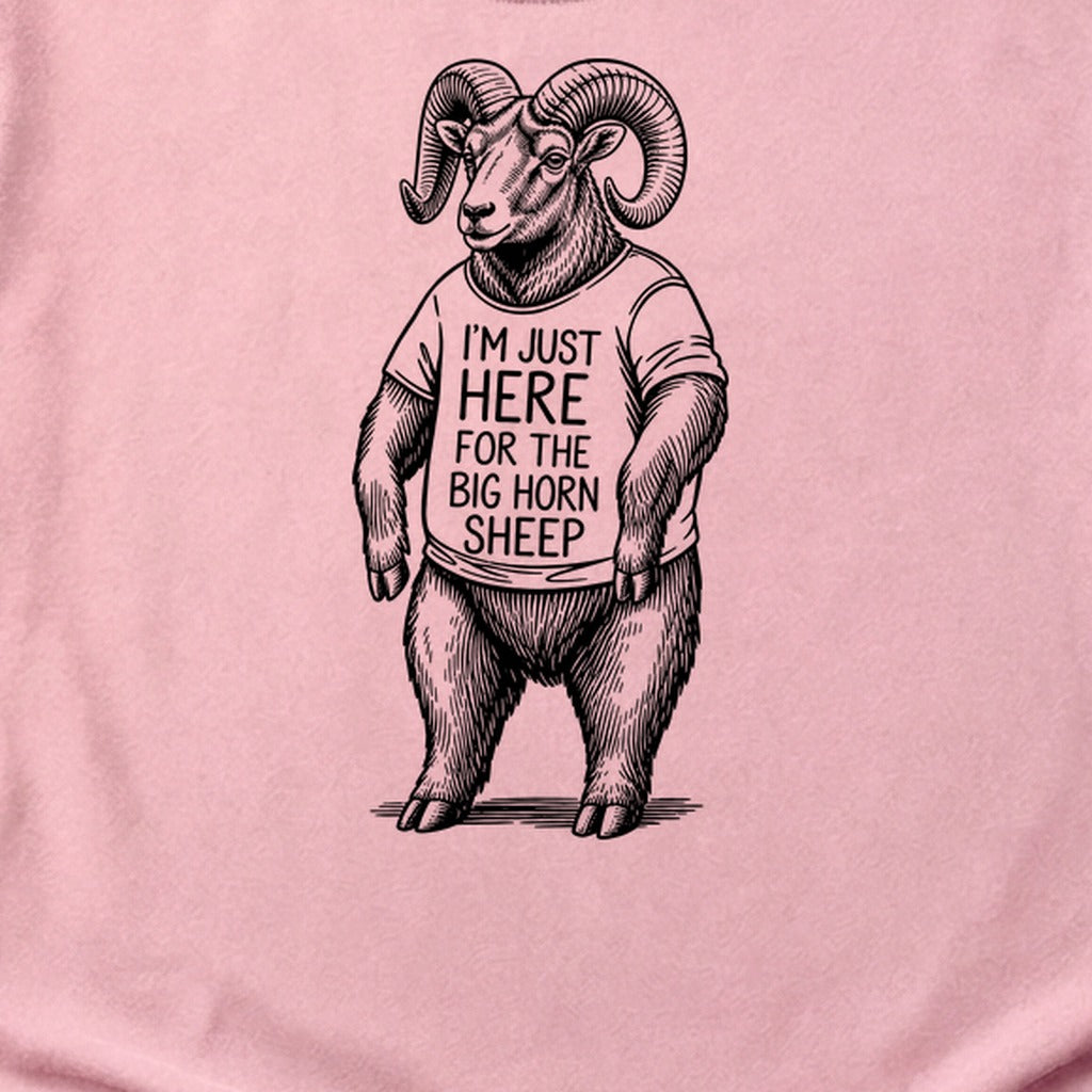 I'm Just Here for the Big Horn Sheep Cotton T-Shirt