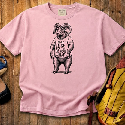 I'm Just Here for the Big Horn Sheep Cotton T-Shirt