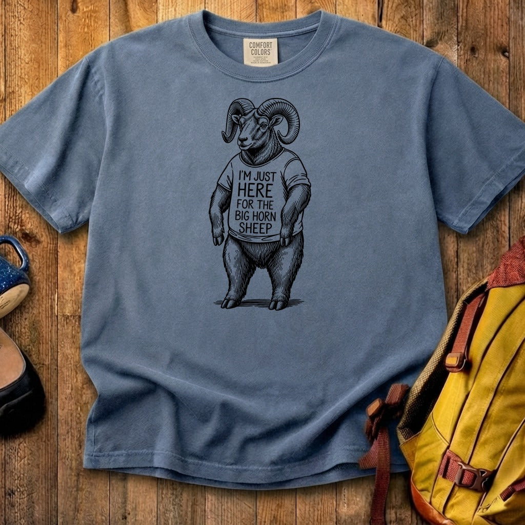 I'm Just Here for the Big Horn Sheep Cotton T-Shirt