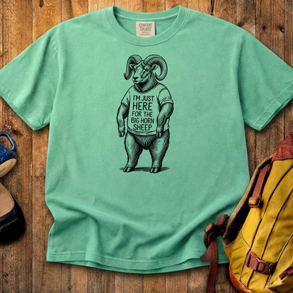 I'm Just Here for the Big Horn Sheep Cotton T-Shirt