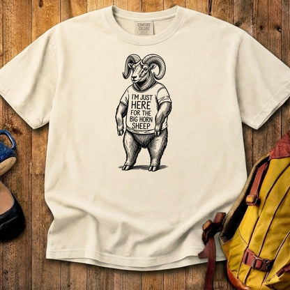 I'm Just Here for the Big Horn Sheep Cotton T-Shirt