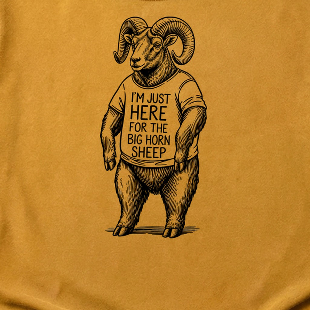 I'm Just Here for the Big Horn Sheep Cotton T-Shirt