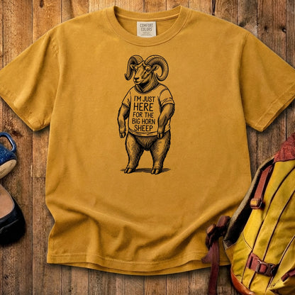 I'm Just Here for the Big Horn Sheep Cotton T-Shirt