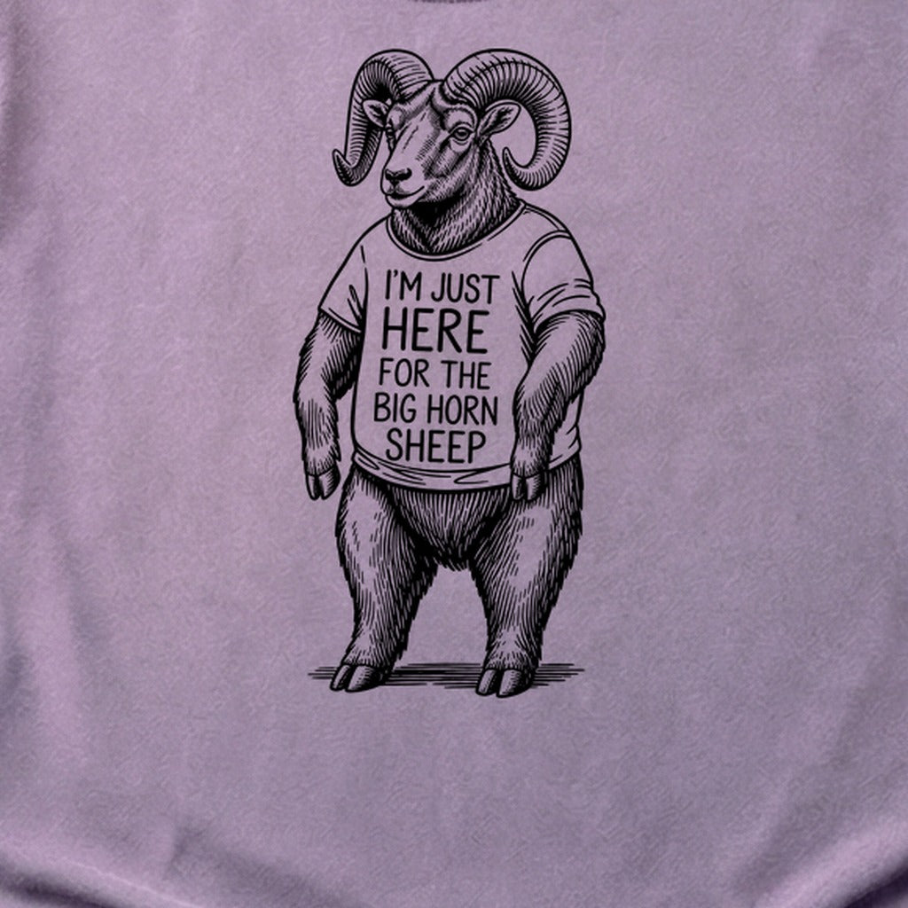 I'm Just Here for the Big Horn Sheep Cotton T-Shirt