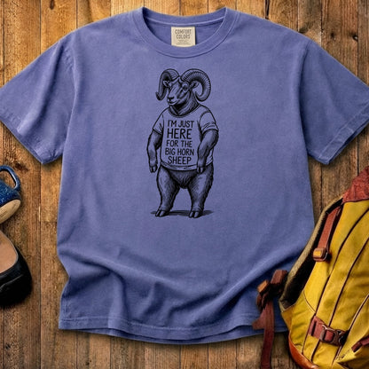 I'm Just Here for the Big Horn Sheep Cotton T-Shirt