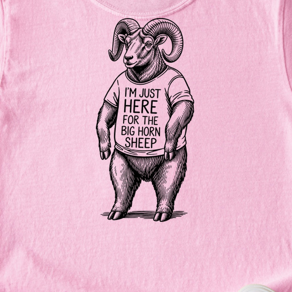 I'm Just Here for the Big Horn Sheep Kids Cotton T-Shirt