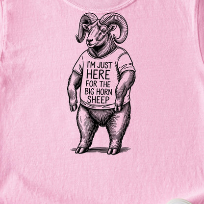 I'm Just Here for the Big Horn Sheep Kids Cotton T-Shirt