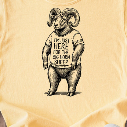 I'm Just Here for the Big Horn Sheep Kids Cotton T-Shirt