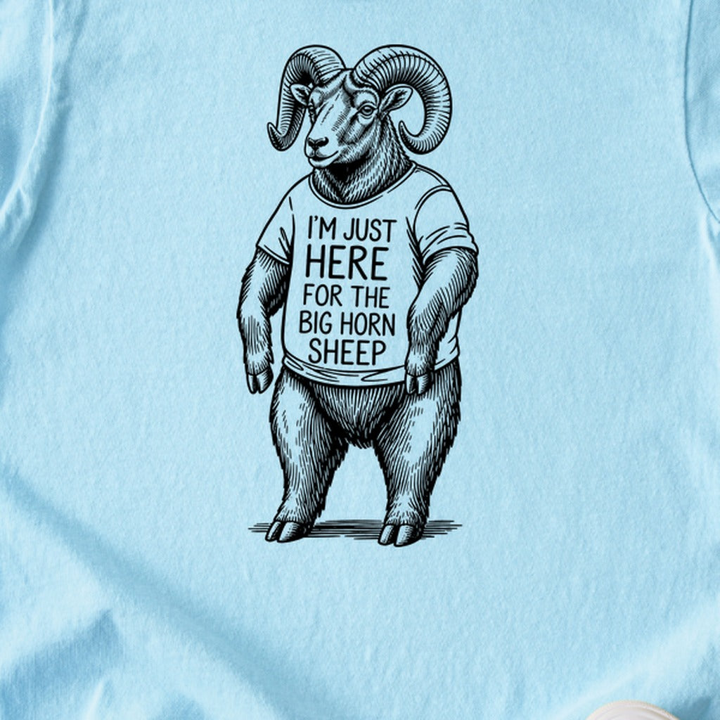 I'm Just Here for the Big Horn Sheep Kids Cotton T-Shirt