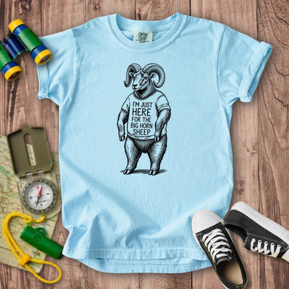 I'm Just Here for the Big Horn Sheep Kids Cotton T-Shirt