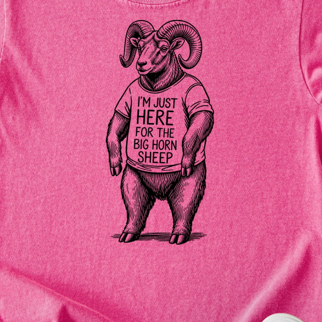 I'm Just Here for the Big Horn Sheep Kids Cotton T-Shirt