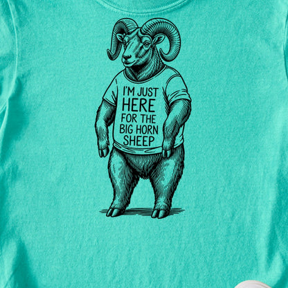 I'm Just Here for the Big Horn Sheep Kids Cotton T-Shirt