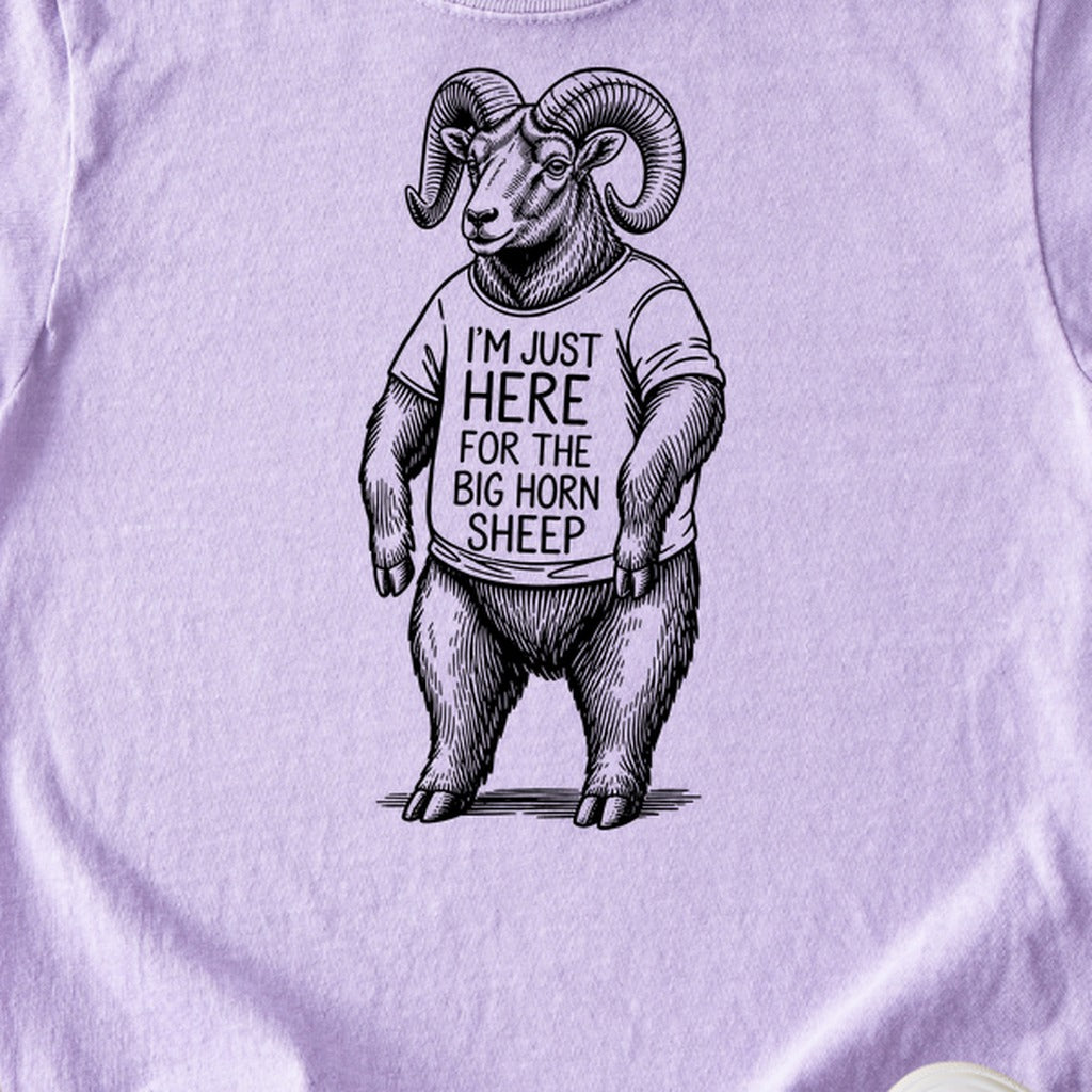 I'm Just Here for the Big Horn Sheep Kids Cotton T-Shirt