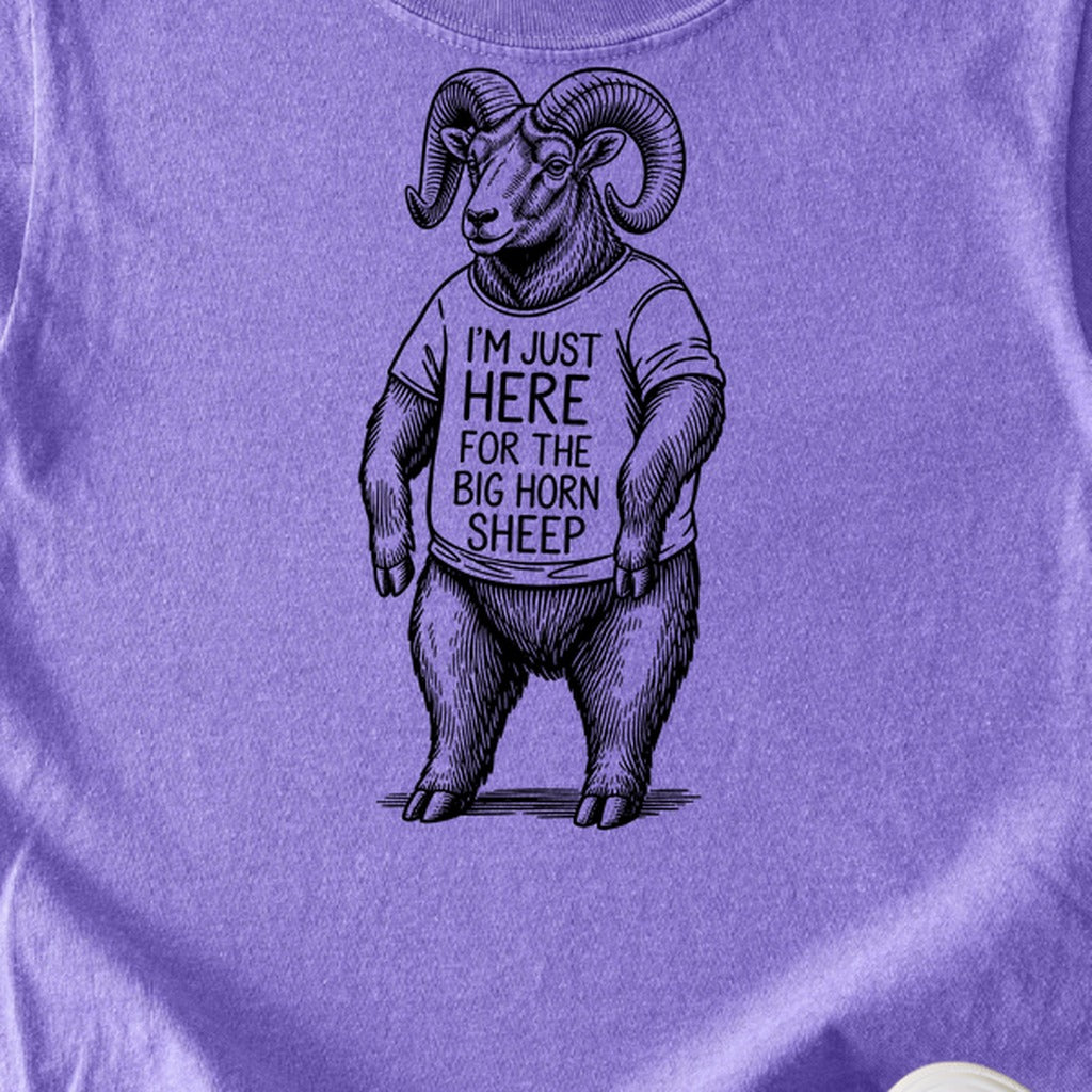 I'm Just Here for the Big Horn Sheep Kids Cotton T-Shirt
